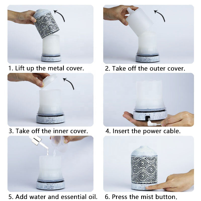 Mystic Glow Metal Aromatherapy Diffuser by Aura Maestro