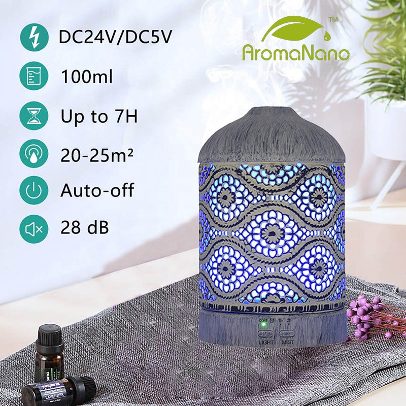 Mystic Glow Metal Aromatherapy Diffuser by Aura Maestro